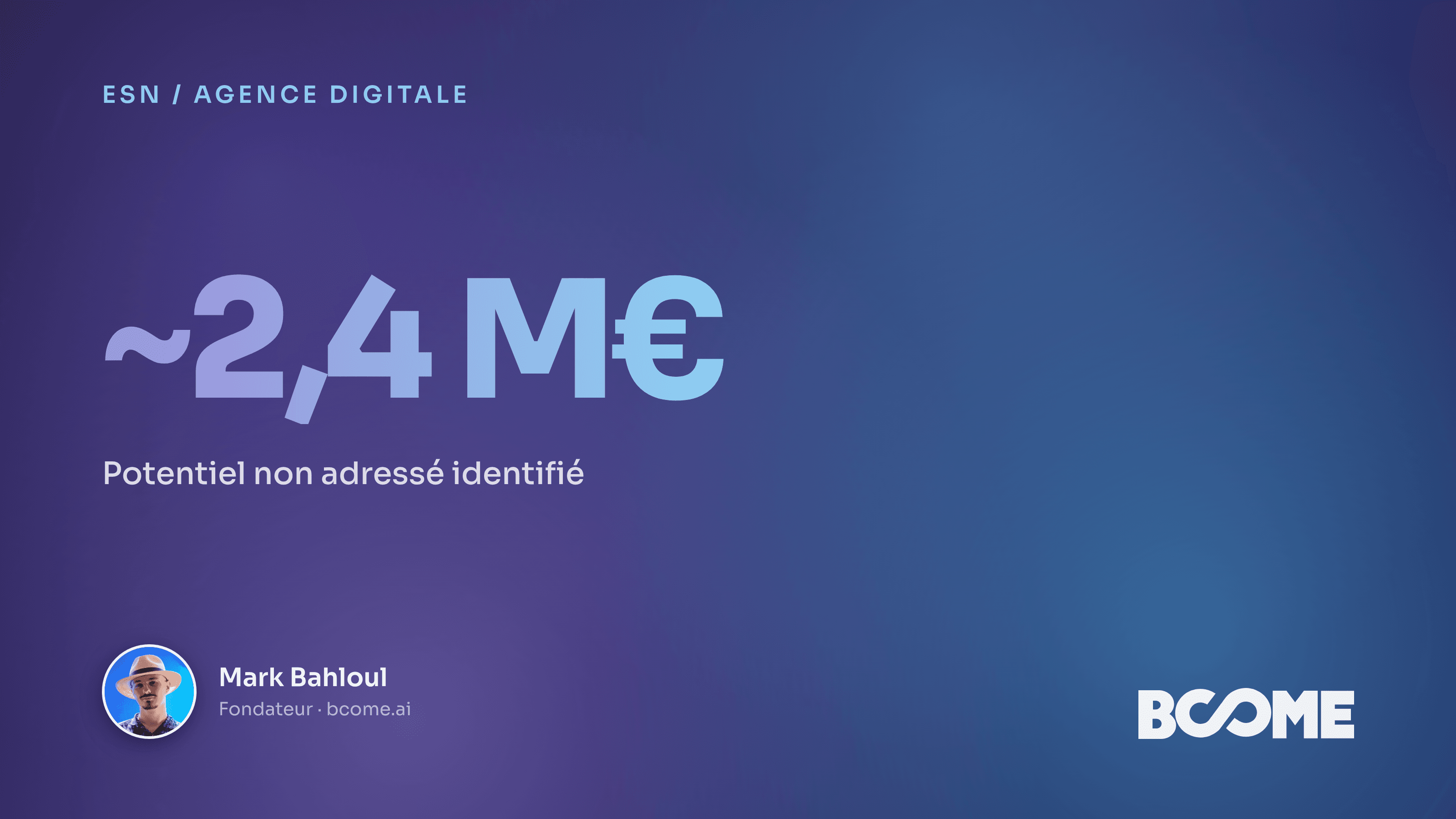Carte IA d'un portefeuille de comptes clients ESN, comptes à fort potentiel signalés en rouge.