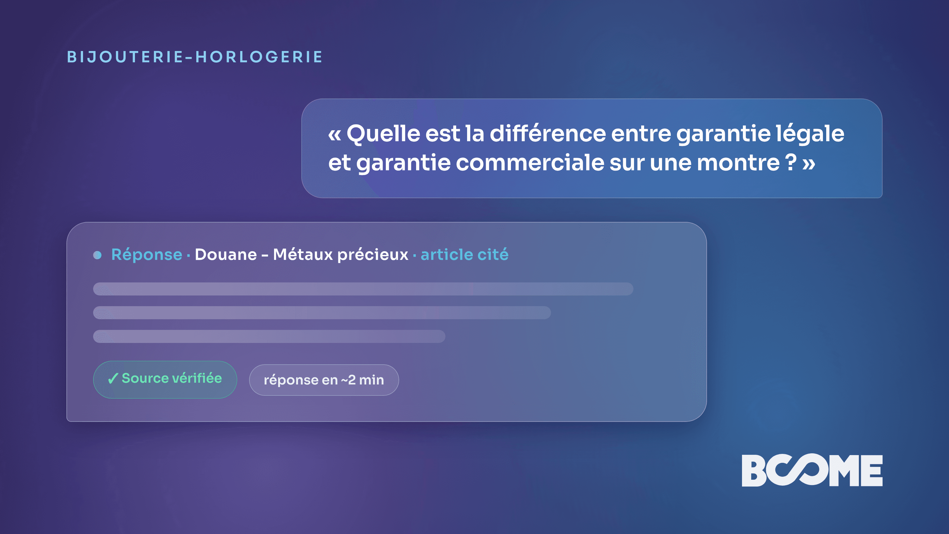 Assistant IA de garantie SAV pour bijouterie-horlogerie, poinçons et métaux précieux, réponse sourcée rapide