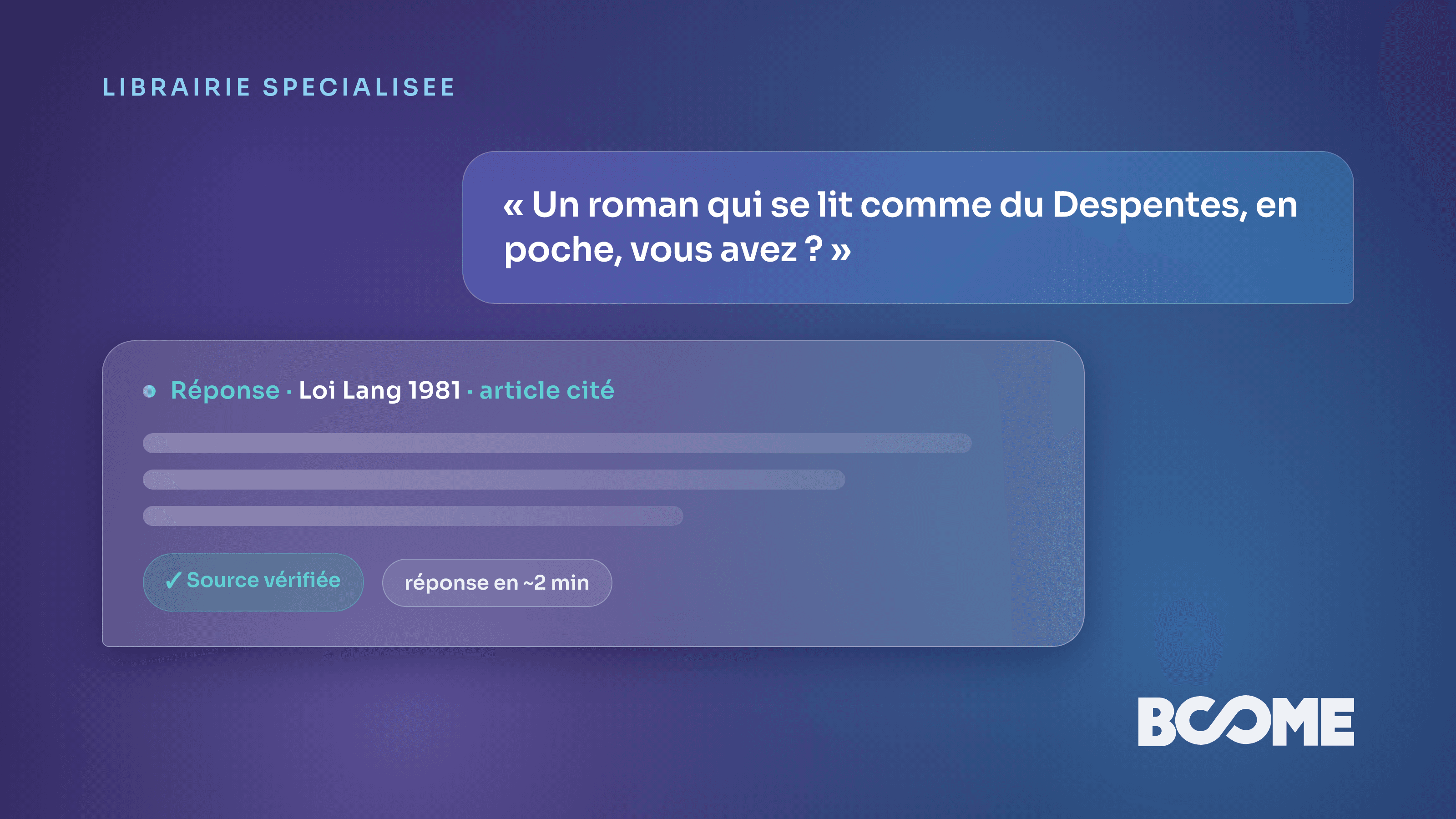 Assistant IA de recherche dans le fonds et de conseil lecteur pour une librairie indépendante