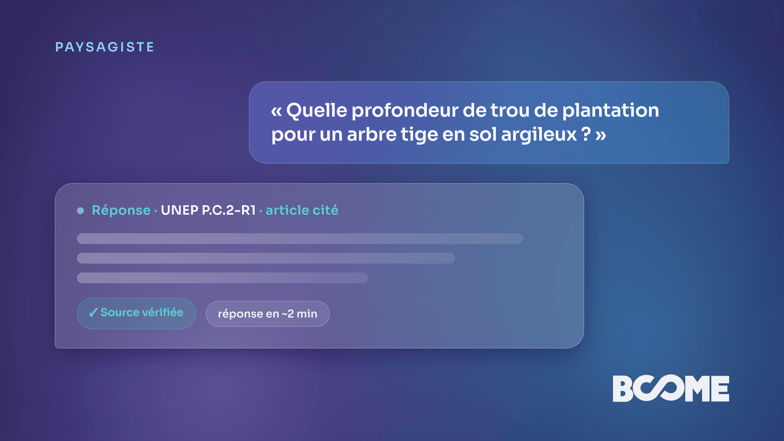Assistant IA pour choisir ses végétaux et vérifier les normes de plantation, réponse sourcée pour paysagiste