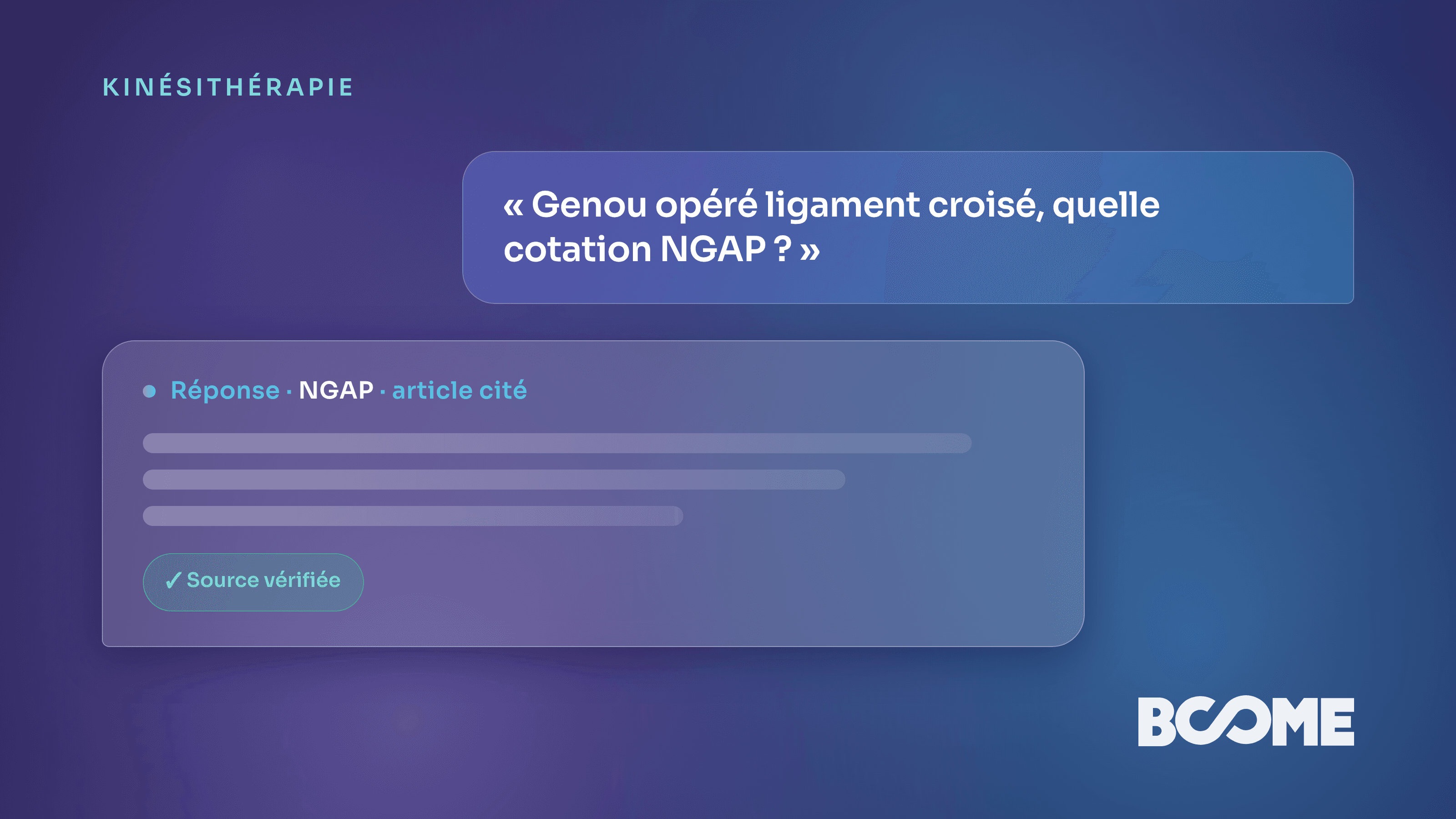 Assistant IA de recherche de cotation NGAP pour kinésithérapeutes avec protocole HAS