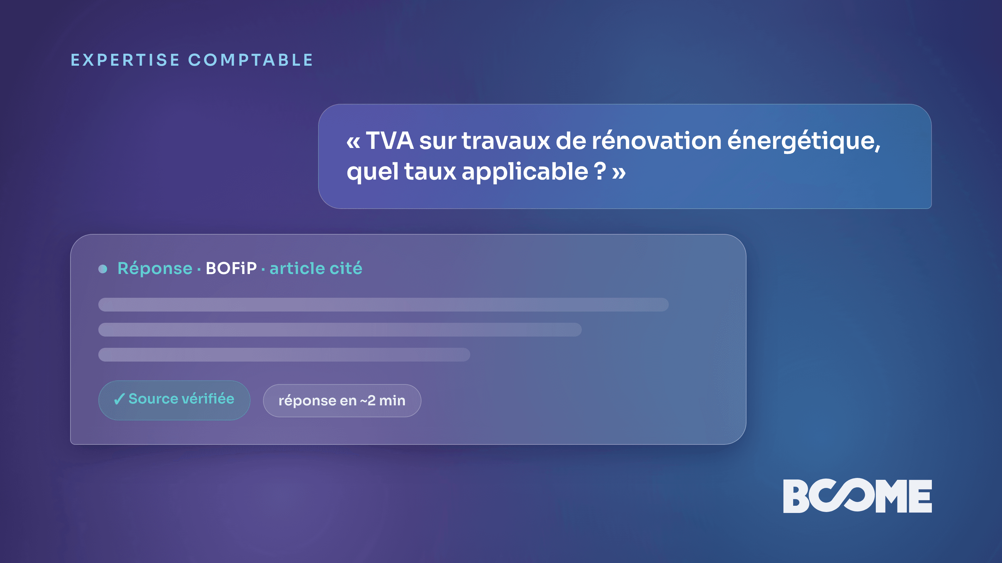 Assistant IA de recherche dans le BOFiP pour experts-comptables, réponse sourcée en quelques minutes